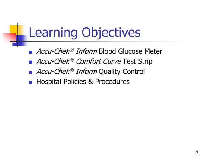 Accu-chek inform ii competency test answers